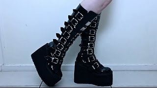 DEMONIA SWING 815 BOOTS  UNBOXING AND REVIEW [upl. by Sherwood]