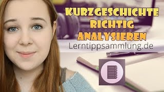 Eine Kurzgeschichte analysieren  Lerntippsammlungde [upl. by Schriever162]