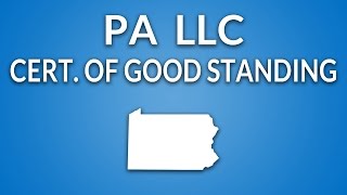 Pennsylvania LLC  Certificate of Good Standing [upl. by Dagall]