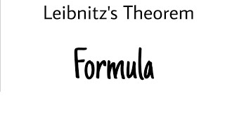 1 LEIBNITZS THEOREM  FORMULA  DIFFERENTIAL CALCULUS [upl. by Soll922]