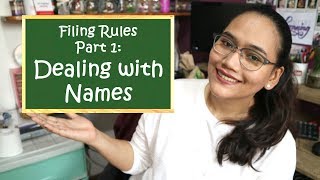 Alphabetizing Names  Filing Rules Part 1  Clerical Operations  Civil Service Review [upl. by Mosnar]