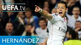 Chicharito winning goal  Real Madrid v Atlético  UEFA Champions League 2015 [upl. by Gabbie]