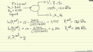 Flash Calculation Raoults Law [upl. by Ahsoyem]