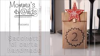 Sacchetto di carta per calendario dellavvento  tutorial diy [upl. by Rehpretsirhc]