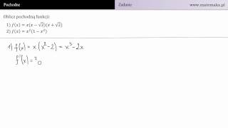 Oblicz pochodną funkcji  zadanie 5 [upl. by Siderf]