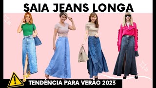 Saia Jeans Longa  Tendência 2023 [upl. by Leor]