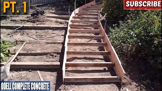 Perfect Curved Concrete Hillside Staircase Part 1 [upl. by Sommer]