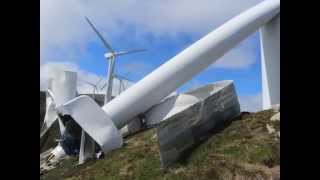 Destroyed wind turbine Made AE61 [upl. by Rodoeht]