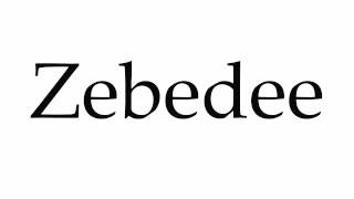 How to Pronounce Zebedee [upl. by Dripps]