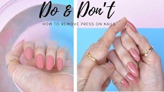 How to Remove adhesivegel tabs press on nails without damaging your natural nails [upl. by Lledal]