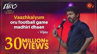 Thalapathy Vijays Speech  Bigil Audio Launch  Sun TV [upl. by Ahsiam]