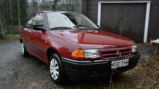 1994 Opel Astra GL 16 Si Review Engine starting amp driving in Finland [upl. by Asiar620]