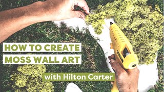 How to Make Moss Wall Art With Hilton Carter  DIY Moss Wall Art [upl. by Yurik213]