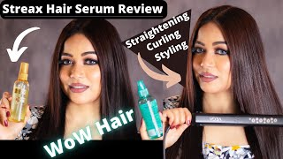 Streax Hair serum review  Heat Protectant Hair Serum for Hair straightening and Styling [upl. by Constancy]