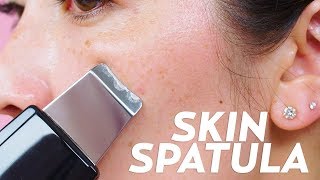 Skin Spatula I Try an Ultrasonic Microcurrent Device  Beauty with Susan Yara [upl. by Atiekal619]