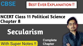 Class 11 Political Theory Chapter 8 Secularism  HindiEnglish  NCERT [upl. by Gannon]