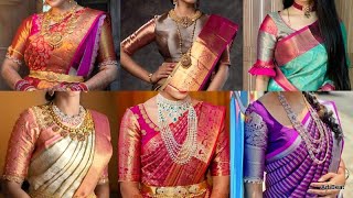 Designer Silk Saree Blouse Designs  25 Amazing Blouse Work Designs For Pattu Sarees [upl. by Beryl]