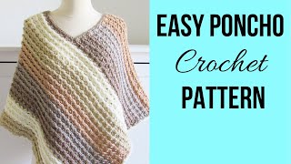 Crochet Poncho Pattern for Women [upl. by Aerdnaxela]