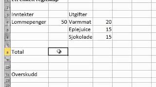 Enkelt regnskap på Excel [upl. by Arimahs]