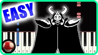 Bergentrückung  ASGORE  Undertale  EASY Piano TutorialSynthesia Top Anime Music [upl. by Eldoria953]