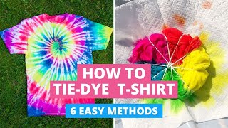 How to TieDye TShirts 6 Easy Methods DIY [upl. by Damiani]