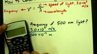 How to Convert Wavelength to Frequency [upl. by Aenet]