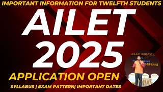 AILET 2025  National Law University Delhi  Application Open  SYLLABUS  EXAM PATTERN [upl. by Vivi505]