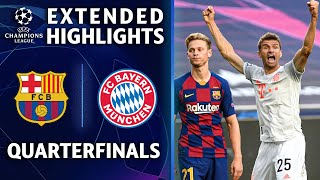 Barcelona vs Bayern Munich  Champions League Quarterfinal Highlights  UCL on CBS Sports [upl. by Ullund]