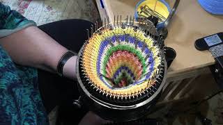 Circular Sock Machine Knitting Kims Method [upl. by Hanny278]