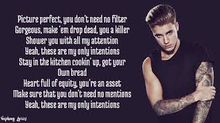 Justin Bieber  Intentions ft Quavo Lyrics [upl. by Akinit]