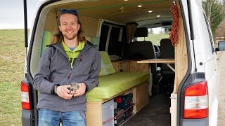 Roomtour VW T5  Camper Bus  self conversion [upl. by Eniawd]