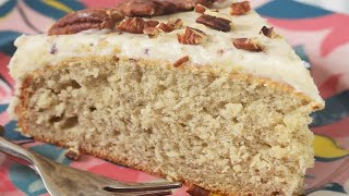 Old Fashioned Banana Cake Recipe Demonstration  Joyofbakingcom [upl. by Haida]