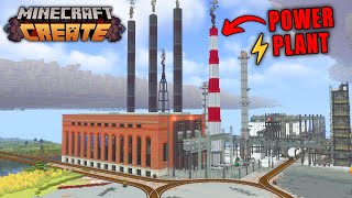 I Built a Working ELECTRICITY⚡Power Plant In Create Mod [upl. by Aelanej]