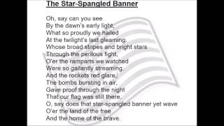 Star spangled Banner lyrics [upl. by Ilan]