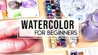 HOW TO USE WATERCOLOR  Guide for Beginners [upl. by Aylsworth]