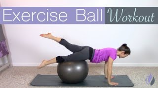 20 Minute Pilates Workout with an Exercise Ball [upl. by Erich363]