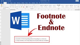 How to Insert Footnote and Endnote in Microsoft Word [upl. by Oyr]