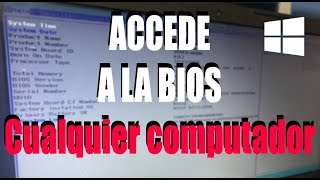 Entrar a la BIOS En mi PC Aprende a bootear CUALQUIER MARCA [upl. by Aeynod]