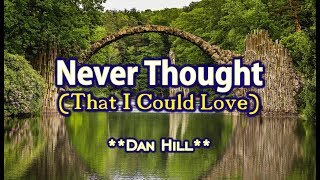 Never Thought That I Could Love  Dan Hill KARAOKE VERSION [upl. by Garbe220]