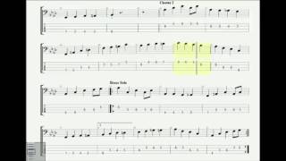 Just a Gigolo David Lee Roth Bass Tab [upl. by Tirb]