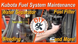 Kubota L Series Fuel System Maintenance Water Separator Filter Bleeding and More 84 [upl. by Tareyn923]