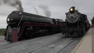 Norfolk and Western 611 and Strasburg 90 whistle battle [upl. by Dagnah]