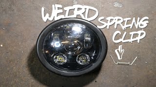 Motorcycle Headlight Bucket Wire Spring Clip How to Install [upl. by Nedearb]