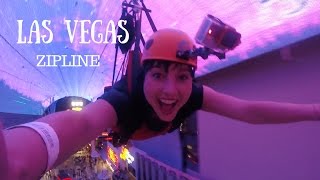 Downtown Las Vegas Zipline  Slotzilla [upl. by Okire209]