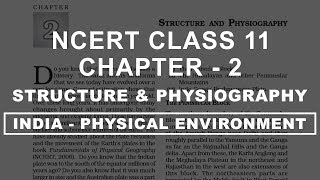 Structure and Physiography  Chapter 2 Geography NCERT class 11 [upl. by Drisko]