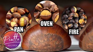 How to ROAST CHESTNUTS at Home in an Oven in a Pan and on an Open Fire [upl. by Arly394]