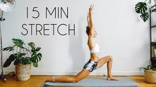 15 MIN FULL BODY STRETCH amp COOL DOWN ROUTINE [upl. by Akiv60]