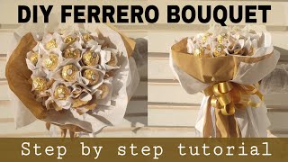 DIY Ferrero Rocher Bouquet Tutorial Bouquet making by carrybagsHow to make Ferrero rocher bouquet [upl. by Wein]