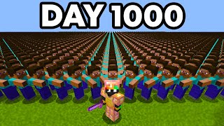 I Made 100 Players Simulate 1000 Days of Civilization in Minecraft [upl. by Quintus]