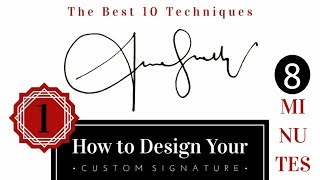 The Best Signature Examples with 10 Techniques  How to Draw Custom Signature [upl. by Elletse]